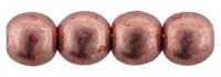 2mm Round Glass Beads, Sueded Gold Lantana (Qty: 50)
